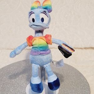 Disney Rainbow Collection Daisy Duck Small Plush Stuffy 10" Pride Licensed New